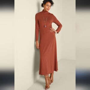 Soft Surroundings Jackie Modal Cotton Jersey Knit Maxi Midi Ankle Dress M Medium